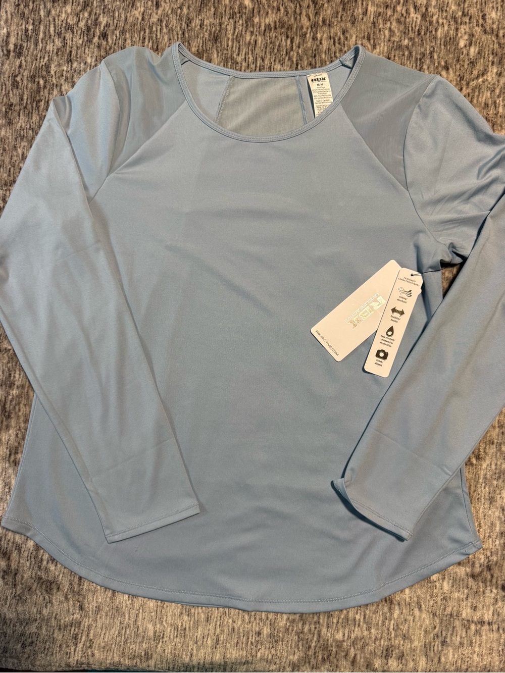 RBX Women's Light Blue Long-Sleeve Performance Tee